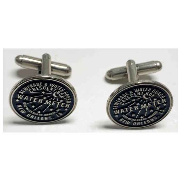 New Orleans Sewerage and Water Board - Water-Meter Cuff Links - Picture 1 of 3